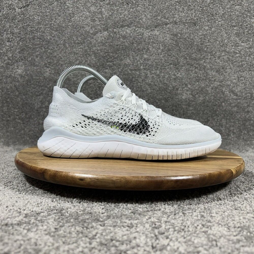 Nike Free RN Flyknit 942839-100 Women’s Sz 8.5 White Athletic Running Shoes Used